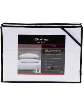 Beautyrest Liquid Cotton White Sheet Set